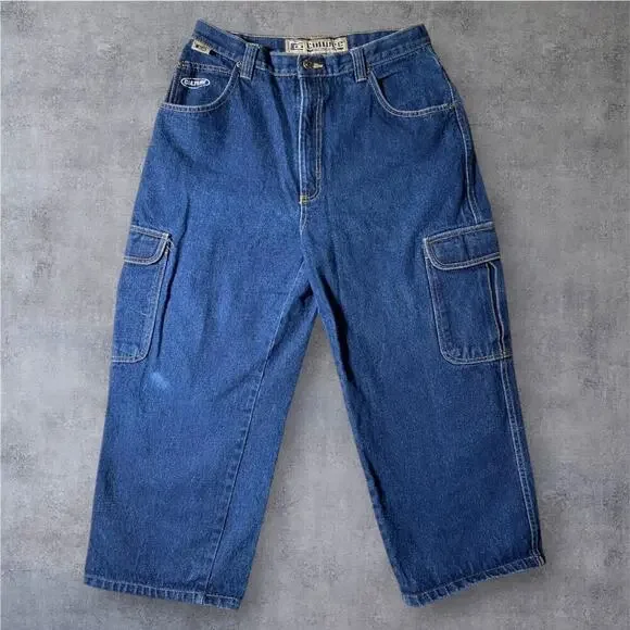 Culture Jeans Y2K Carpenter Denim 30x24.5 Dark Wash Baggy Skater Vintage Utility - Picture 1 of 8